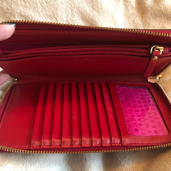 Red leather Kate Spade wallet - Picture 5 of 5